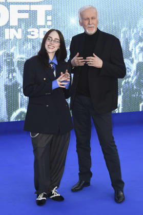 Billie Eilish und James Cameron bei der Premiere des 3D-Konzertfilms Billie Eilish - Hit Me Hard and Soft: The Tour im Odeon Luxe Leicester Square. London, 28.04.2026