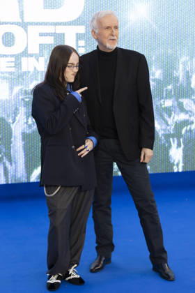 Billie Eilish Hit Me Hard and Soft - The Tour Live in 3D film premiere, London, UK, on 28th April 2026 James Cameron and Billie Eilish at Billie Eilish Hit Me Hard and Soft - The Tour Live in 3D film premiere, London, UK, on 28th April 2026, Credit:James Shaw Avalon UNITED KINGDOM, LONDON, London  Copyright: xJamesxShawx xAvalonx 1095080158