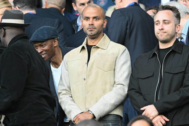 UEFA Champions League - Celebrities in the Stands Tony Parker during the UEFA Champions League semi-final first leg football match between Paris Saint-Germain (PSG) and Bayern Munich at the Parc des Princes in Paris on April 28, 2026. Photo by Florian Poitout ABACAPRESS.COM Paris Ile-de-France France  Copyright: xPoitoutxFlorian ABACAx