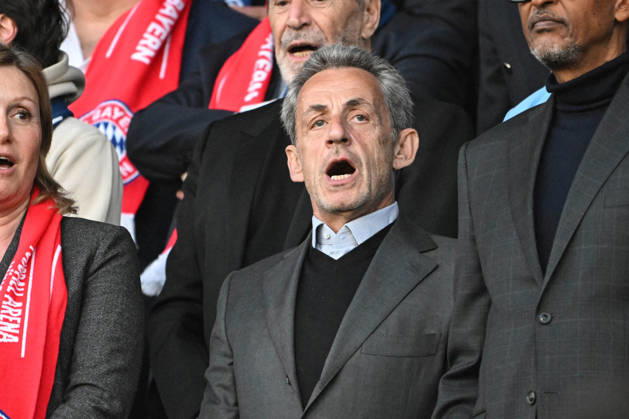 UEFA Champions League - Celebrities in the Stands Nicolas Sarkozy during the UEFA Champions League semi-final first leg football match between Paris Saint-Germain (PSG) and Bayern Munich at the Parc des Princes in Paris on April 28, 2026. Photo by Florian Poitout ABACAPRESS.COM Paris Ile-de-France France  Copyright: xPoitoutxFlorian ABACAx