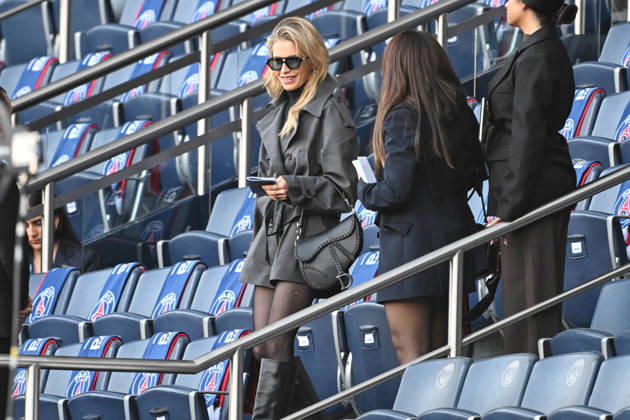 UEFA Champions League - Celebrities in the Stands Caroline Daur during the UEFA Champions League semi-final first leg football match between Paris Saint-Germain (PSG) and Bayern Munich at the Parc des Princes in Paris on April 28, 2026. Photo by Florian Poitout ABACAPRESS.COM Paris Ile-de-France France  Copyright: xPoitoutxFlorian ABACAx