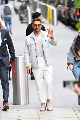 Wilmer Valderrrama all smiiles whie arriving at ABC Studios in New York Featuring: Wilmder Valderrama Where: New York City, New York, United States When: 28 Apr 2026 Credit: Elder Ordonez INSTARimages EDITORIAL USE ONLY. NOT FOR USE BY NEWSPAPERS BASED IN THE UK. Copyright: xx instar55651013