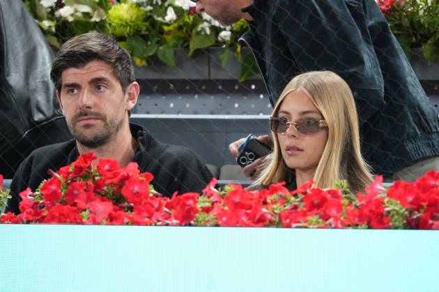 during Masters Series Madrid 2026 in Madrid on Wednesday 29 April 2026 Thibaut Courtois and Mishel Gerzig during Masters Series Madrid 2026 in Madrid on Wednesday 29 April 2026. Cordon Press 