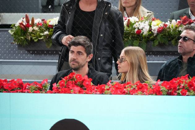 during Masters Series Madrid 2026 in Madrid on Wednesday 29 April 2026 Thibaut Courtois and Mishel Gerzig during Masters Series Madrid 2026 in Madrid on Wednesday 29 April 2026. Cordon Press 