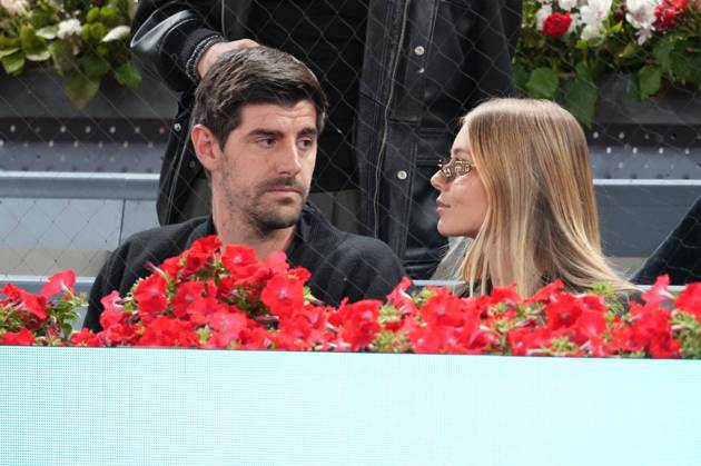 during Masters Series Madrid 2026 in Madrid on Wednesday 29 April 2026 Thibaut Courtois and Mishel Gerzig during Masters Series Madrid 2026 in Madrid on Wednesday 29 April 2026. Cordon Press 