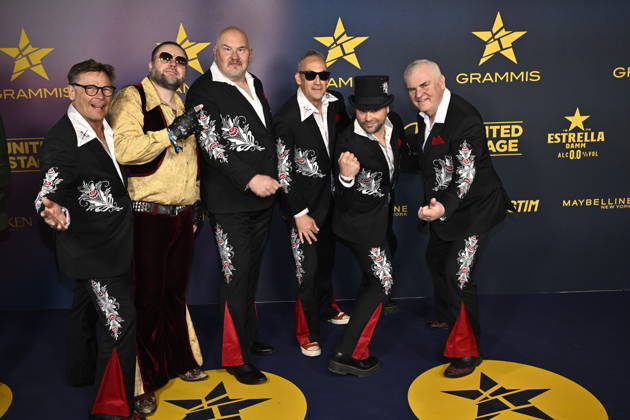 STOCKHOLM, SWEDEN 20260429 Larz Kristerz and Stefan Sjur Ubbe Näslund in Korslagda 2a fv arrive on the red carpet for Wednesday nights Grammy Awards at the Annex in Stockholm STOCKHOLM SWEDEN x10060x  Copyright: xHenrikxMontgomery TTx GRAMMISGALAN 2026 xqr9bQ4T-Rc