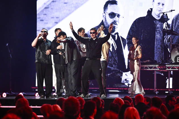 STOCKHOLM, SWEDEN 20260429 Vaigra Boys win the Album of the Year award at Wednesday nights Grammisgala at Annexet in Stockholm STOCKHOLM SWEDEN x10060x  Copyright: xHenrikxMontgomery TTx GRAMMISGALAN 2026 OLAswedIWlw