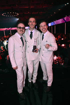 STOCKHOLM, SWEDEN 20260429 KAJ was awarded the Lat of the Year award during Wednesday nights Grammis Gala at the Annex in Stockholm STOCKHOLM SWEDEN x10060x  Copyright: xHenrikxMontgomery TTx GRAMMISGALAN 2026 HLb3oHCRTcQ