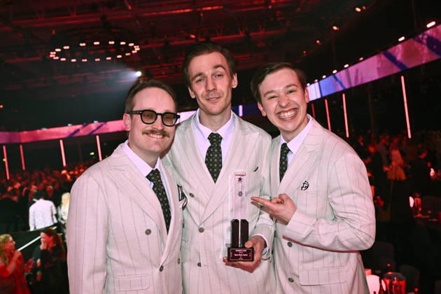 STOCKHOLM, SWEDEN 20260429 KAJ was awarded the Lat of the Year award during Wednesday nights Grammis Gala at the Annex in Stockholm STOCKHOLM SWEDEN x10060x  Copyright: xHenrikxMontgomery TTx GRAMMISGALAN 2026 LdmX592rqlE