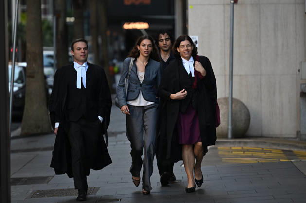 REBEL WILSON COURT, Charlotte Macinnes (centre) arrive at the Federal Court of Australia in Sydney, Thursday, April 30, 2026. ( NO ARCHIVING SYDNEY NEW SOUTH WALES AUSTRALIA  Copyright: xDEANxLEWINSx 20260430135375556873