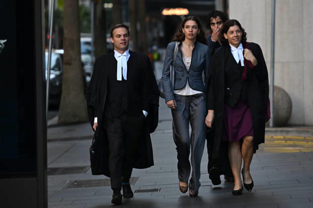 REBEL WILSON COURT, Charlotte Macinnes (centre) arrive at the Federal Court of Australia in Sydney, Thursday, April 30, 2026. ( NO ARCHIVING SYDNEY NEW SOUTH WALES AUSTRALIA  Copyright: xDEANxLEWINSx 20260430145785486561