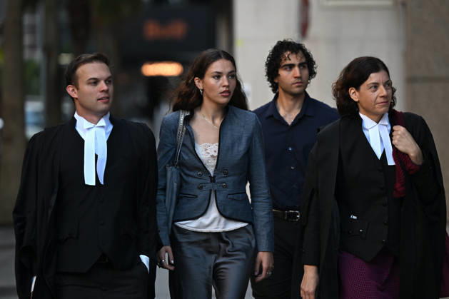 REBEL WILSON COURT, Charlotte Macinnes (centre) arrive at the Federal Court of Australia in Sydney, Thursday, April 30, 2026. ( NO ARCHIVING SYDNEY NEW SOUTH WALES AUSTRALIA  Copyright: xDEANxLEWINSx 20260430164366696865