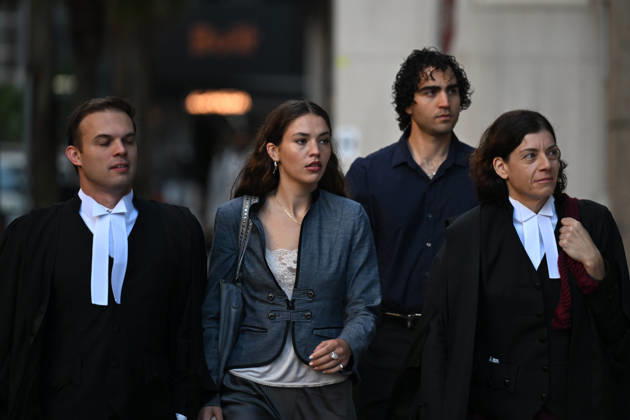 REBEL WILSON COURT, Charlotte Macinnes (centre) arrive at the Federal Court of Australia in Sydney, Thursday, April 30, 2026. ( NO ARCHIVING SYDNEY NEW SOUTH WALES AUSTRALIA  Copyright: xDEANxLEWINSx 20260430166903356741