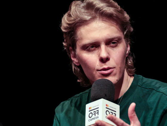 April 29, 2026, Krakow, Poland: Movie actor ,Jakub Giersza? seen speaking in a meeting after the screening of Gorky Resort (working on the title of the movie) during Mastercards OFF Camera film festival in Krakow city centre. Krakow Poland - ZUMAs197 20260429_aaa_s197_095 Copyright: xDominikaxZarzyckax