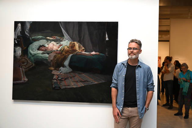 ARCHIBALD PACKING ROOM PRIZE, Sean Layh wins the Packing Room Prize with his portrait of actor Jacob Collins as part of the 2026 Archibald Prize at the Art Gallery of New South Wales in Sydney, Thursday, April 30, 2026. ( NO ARCHIVING Sydney New South Wales Australia  Copyright: xDEANxLEWINSx 20260430141460874713
