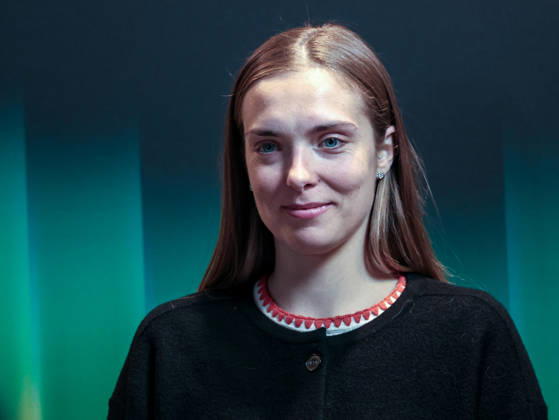 April 29, 2026, Krakow, Poland: Movie actress, Magdalena Kolesnik attends a meeting after the screening of Gorky Resort (working on the title of the movie) during Mastercards OFF Camera film festival in Krakow city centre. Krakow Poland  - ZUMAs197 20260429_aaa_s197_082 Copyright: xDominikaxZarzyckax
