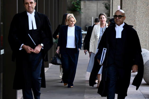 REBEL WILSON COURT, Rebel Wilson (centre) returns following a break in proceedings at the Federal Court of Australia, in Sydney, Thursday, April 30, 2026. ( NO ARCHIVING SYDNEY NEW SOUTH WALES AUSTRALIA  Copyright: xDANxHIMBRECHTSx 20260430125927955105