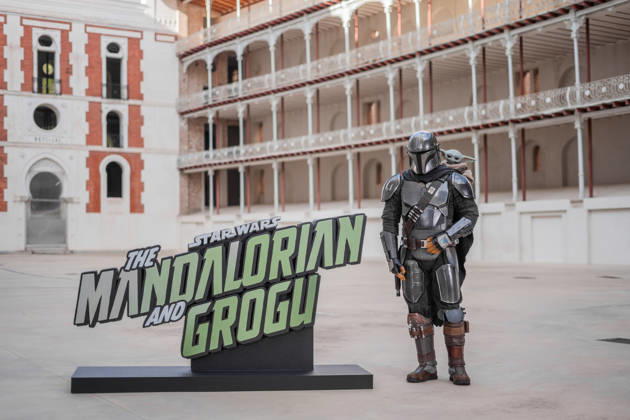 Photocall for the movie STAR WARS THE MANDALORIAN AND GROGU A Mandalorian during the photocall for the movie STAR WARS THE MANDALORIAN AND GROGU, on April 30, 2026, in Madrid Spain The new Star Wars movie is about how the Empire has fallen and the New Republic struggles to keep the peace with the help of Din Djarin and his apprentice Grogu 30 APRIL 2026 César Vallejo Rodrí Espana  Copyright: xCÃ sarxVallejoxRodriguezx 7485553