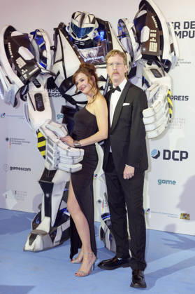 Katrin Bauerfeind und Uke Bosse bei der Verleihung des Deutschen Computerspielpreises 2026 im Herkulessaal der Residenz. München, 29.04.2026