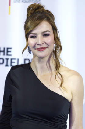 Katrin Bauerfeind bei der Verleihung des Deutschen Computerspielpreises 2026 im Herkulessaal der Residenz. München, 29.04.2026