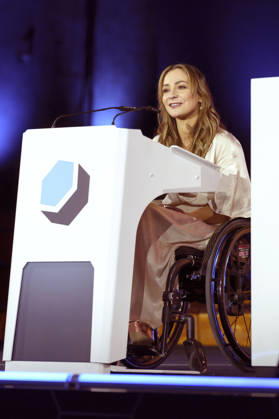 Kristina Vogel bei der Verleihung des Deutschen Computerspielpreises 2026 im Herkulessaal der Residenz. München, 29.04.2026