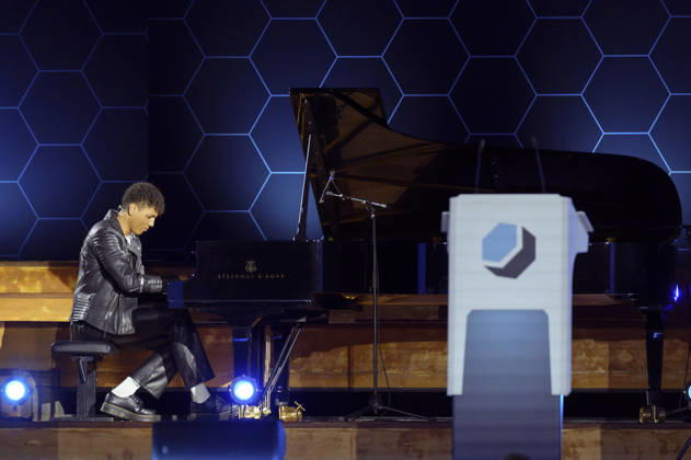 Louis Philippson bei der Verleihung des Deutschen Computerspielpreises 2026 im Herkulessaal der Residenz. München, 29.04.2026
