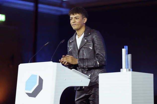 Louis Philippson bei der Verleihung des Deutschen Computerspielpreises 2026 im Herkulessaal der Residenz. München, 29.04.2026