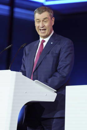 Markus Söder bei der Verleihung des Deutschen Computerspielpreises 2026 im Herkulessaal der Residenz. München, 29.04.2026