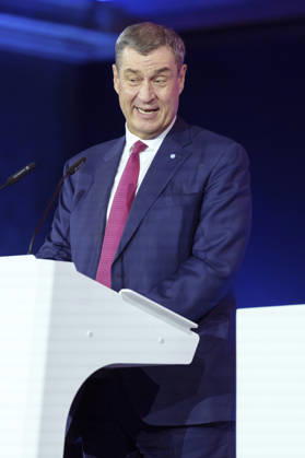 Markus Söder bei der Verleihung des Deutschen Computerspielpreises 2026 im Herkulessaal der Residenz. München, 29.04.2026