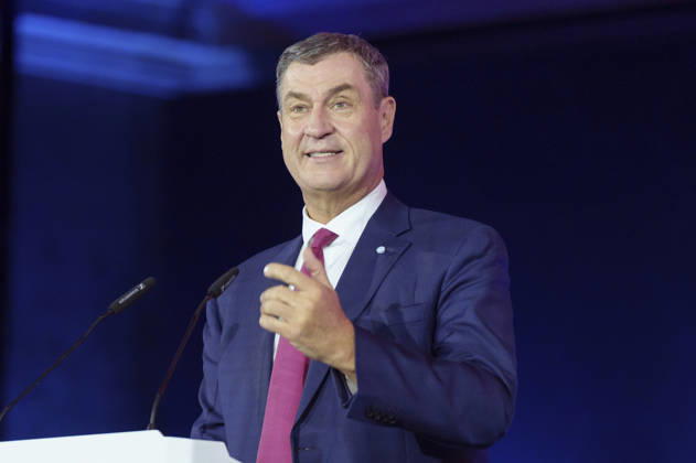 Markus Söder bei der Verleihung des Deutschen Computerspielpreises 2026 im Herkulessaal der Residenz. München, 29.04.2026