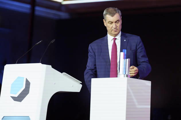 Markus Söder bei der Verleihung des Deutschen Computerspielpreises 2026 im Herkulessaal der Residenz. München, 29.04.2026