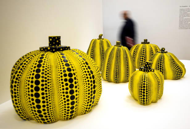 ! Achtung: Foto nur zur Nutzung im Rahmen der Berichterstattung über die Kusama-Ausstellung vom 14.3. - 2.8.2026 im Museum Ludwig in Köln ! Pumkin, 1998 - 2000. Yayoi Kusama Ausstellung im Museum Ludwig in Köln Deutschland am 29.04.2026. Museum Ludwig