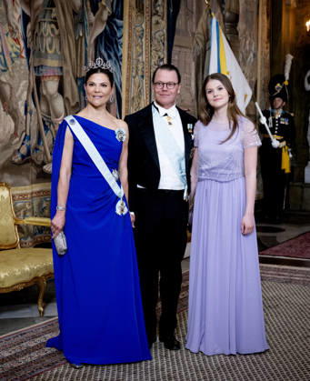 30-04-2026 Gala Prince Daniel and Princess Victoria and Princess Estelle arriving for the galadinner at the Royal palace to mark the celebrations of King Carl Gustafs 80th birthday in Stockholm, Sweden. Â  Copyright: xPPEx