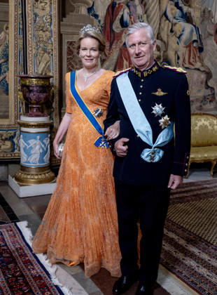 30-04-2026 Gala King Filip and Queen Mathilde arriving for the galadinner at the Royal palace to mark the celebrations of King Carl Gustafs 80th birthday in Stockholm, Sweden. Â  Copyright: xPPEx