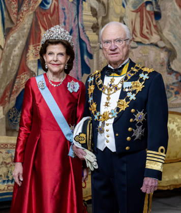 30-04-2026 Gala King Carl XVI Gustaf and Queen Silvia arriving for the galadinner at the Royal palace to mark the celebrations of King Carl Gustafs 80th birthday in Stockholm, Sweden. Â  Copyright: xPPEx