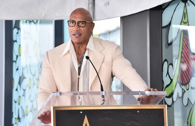 Stanley Tucci and Emily Blunt Honored with Star on Hollywood Walk of Fame Dwayne Johnson speaks at Stanley Tucci and Emily Blunt™s Hollywood Walk of Fame Star ceremony on April 30, 2026 in Hollywood, CA. Hollywood Hollywood Walk of Fame California USA Copyright: xLisaxOConnorx xAFF-USA.comx