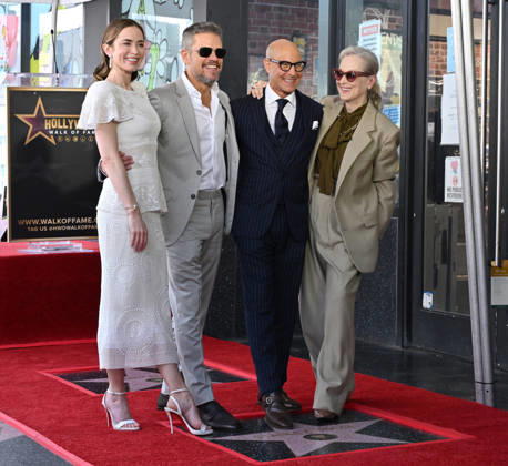 Stanley Tucci and Emily Blunt Honored with Star on Hollywood Walk of Fame Emily Blunt, Matt Damon, Stanley Tucci and Meryl Streep at Stanley Tucci and Emily Blunt™s Hollywood Walk of Fame Star ceremony on April 30, 2026 in Hollywood, CA. Hollywood Hollywood Walk of Fame California USA Copyright: xLisaxOConnorx xAFF-USA.comx