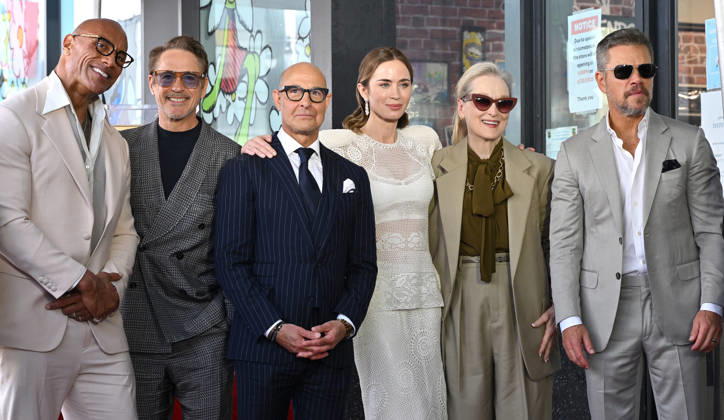 Stanley Tucci and Emily Blunt Honored with Star on Hollywood Walk of Fame Dwayne Johnson, Robert Downey Jr., Stanley Tucci, Emily Blunt, Meryl Streep and Matt Damon at Stanley Tucci and Emily Blunt™s Hollywood Walk of Fame Star ceremony on April 30, 2026 in Hollywood, CA. Hollywood Hollywood Walk of Fame California USA Copyright: xLisaxOConnorx xAFF-USA.comx