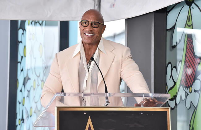 Stanley Tucci and Emily Blunt Honored with Star on Hollywood Walk of Fame Dwayne Johnson speaks at Stanley Tucci and Emily Blunt™s Hollywood Walk of Fame Star ceremony on April 30, 2026 in Hollywood, CA. Hollywood Hollywood Walk of Fame California USA Copyright: xLisaxOConnorx xAFF-USA.comx