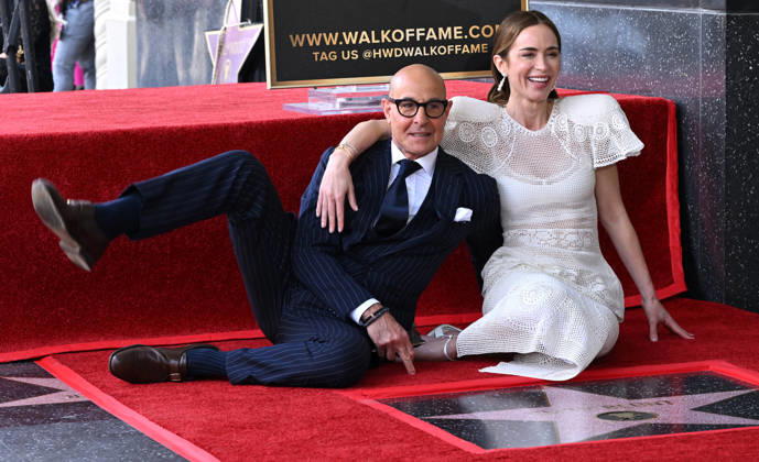 Stanley Tucci and Emily Blunt Honored with Star on Hollywood Walk of Fame Stanley Tucci and Emily Blunt at their Hollywood Walk of Fame Star ceremony on April 30, 2026 in Hollywood, CA. Hollywood Hollywood Walk of Fame California USA Copyright: xLisaxOConnorx xAFF-USA.comx