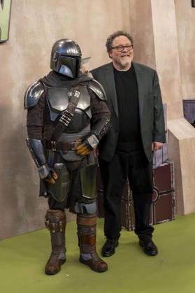 The Mandalorian, Grogu and Jon Favreau attend the Fan Event of Star Wars: The Mandalorian and Grogu . April 30, 2026 in Madrid, Spain.( ALTERPHOTOS S.Villarroel) (20260430160)