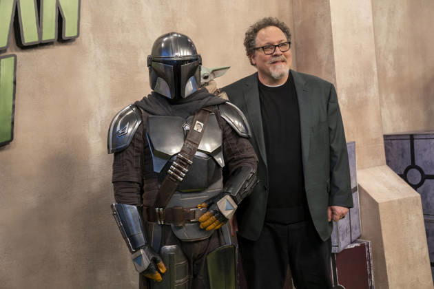 The Mandalorian, Grogu and Jon Favreau attend the Fan Event of Star Wars: The Mandalorian and Grogu . April 30, 2026 in Madrid, Spain.( ALTERPHOTOS S.Villarroel) (20260430162)