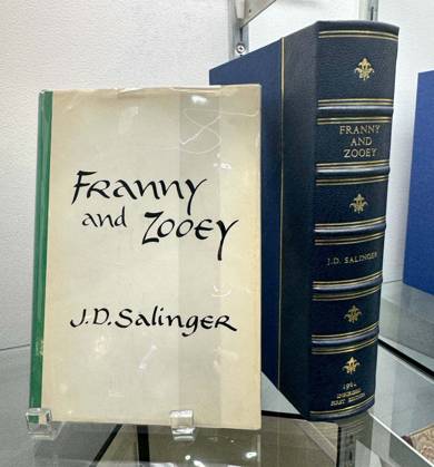 April 30, 2026, New York, New York, USA: Franny and Zooey, 1961 first edition by author J.D. Salinger, offered for $150,000, seen at the press preview for the ABAA New York International Antiquarian Book Fair held at the Park Avenue Armory. New York USA  - ZUMAk03_ 20260430_zaf_k03_038 Copyright: xNancyxKaszermanx