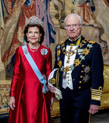 30-04-2026 Gala King Carl XVI Gustaf and Queen Silvia arriving for the galadinner at the Royal palace to mark the celebrations of King Carl Gustafs 80th birthday in Stockholm, Sweden. Â  Copyright: xPPEx