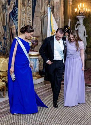 30-04-2026 Gala Prince Daniel and Princess Victoria and Princess Estelle arriving for the galadinner at the Royal palace to mark the celebrations of King Carl Gustafs 80th birthday in Stockholm, Sweden. Â  Copyright: xPPEx