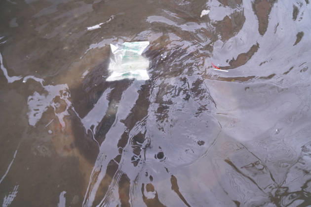 May 1, 2026, Dhaka, Dhaka, Bangladesh: DHAKA, BANGLADESH †May 1, 2026: After several hours of continuous rainfall, many small and major roads across the capital Dhaka were submerged, with water levels ranging from knee-deep to waist-deep in some areas. People forced to leave their homes for work faced severe difficulties, disrupting normal city life. Stray dogs and other animals were also left vulnerable in the flooded conditions. In many cases, clogged manholes filled with plastic waste and debris obstructed drainage systems, leading to widespread waterlogging. Dhaka Bangladesh - ZUMAk185 20260501_zip_k185_036 Copyright: xRubelxKarmakerx