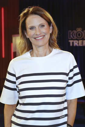 Katrin Müller-Hohenstein bei der Aufzeichnung der WDR-Talkshow Kölner Treff im WDR Studio BS 3. Köln, 30.04.2026