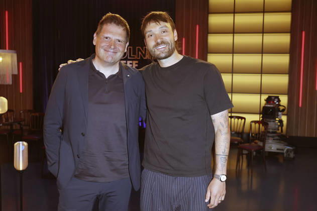 Jan Ullrich und Rick Zabel bei der Aufzeichnung der WDR-Talkshow Kölner Treff im WDR Studio BS 3. Köln, 30.04.2026