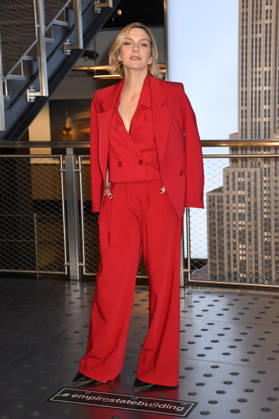 NEW YORK, NY- MAY 1: Rhea Seehorn visits the Empire State Building to celebrate the success of Apple TV™s Pluribus on May 1, 2026 in New York City. Copyright: xmpi099 MediaPunchx