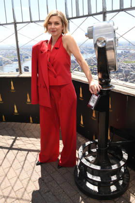 Rhea Seehorn visits the Empire State Building to celebrate the success of Apple TV™s Pluribus Featuring: Rhea Seehorn Where: New York City, New York, United States When: 01 May 2026 Credit: mpi099 MediaPunch INSTARimages EDITORIAL USE ONLY. NOT FOR USE BY NEWSPAPERS BASED IN THE UK. Copyright: xx instar55657970